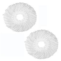 Microfiber Mop Heads Refills - Universal Spin Mop, Standard Replacement for Hurricane, Mopnado Round Shape Spin Mop Handle, 360 Degree. Perfect Home, Commercial Clean, Wood, Tile Floor