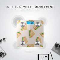 Bluetooth Electronic Scale Cartoon Breakfast Food Sandwich Kitchen Scales Digital Weight Body Fat Composition Monitor Analyzer with Smartphone App for Body Management-396 Lbs