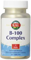 KAL B-100 Complex SR Tablets, 100 mg, 30 Count