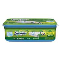 Swiffer 82856 Wet Refill Cloths, Open Window Fresh, Cloth, White, 10 x 8, 28/Box, 6 Boxes/CT