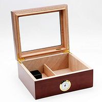 Lxc Cuban Cigar Humidor Box Solid Wood Cedar Mellow Cedar Wood Cigar Box with Humidifier Red