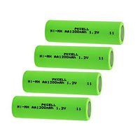 Rechargeable aa Battery 1.2v ni-mh Battery 1200mAh Count :Pcs (4)
