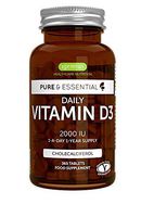 Pure & Essential Daily Vegetarian Vitamin D3 2000iu, Cholecalciferol, 365 Small Tablets