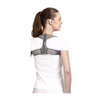 BOLD Upper Back Posture Corrector Brace And Clavicle Support For Fractures, Sprains, And Shoulders Medium Gray