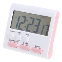 ACHICOO Magnetic Large LCD Digital Kitchen Timer with Loud Alarm Count Up& Down Clock to 24 Hours White + Rose red Electronic Phone Computer Products for Travel/Work