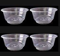 SOHAPY 100Pcs 10 OZ/300 ML Clear Plastic Dessert fruit Soup Bowls containers Condiment Bowl Disposable Serving Bowl for Fruits Desserts ice cream water sodas containers for Parties Wedding (100 PACK)