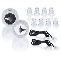 High Fidelity Concert Ear Plugs by BetterSound | Filtered Noise Reduction Ear Plugs for Musicians Drummers dj Motorcycle | Tinnitus Relief | 2 Sets, Clear, Corded
