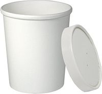 Solo KHB32A-2050 32 oz White Paper Food Container And Lid (Case of 250 Containers w/Lids)