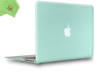 UESWILL Smooth Touch Matte Hard Shell Case Cover for MacBook Air 11 inch (Model A1370 / A1465) + Microfibre Cleaning Cloth, Green