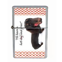 Adorable Weiner Dog Dachsund Wind Proof Dual Torch Refillable Lighter D-577