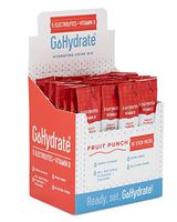 GoHydrate Electrolyte Hydration Drink Mix - A Naturally Flavored, Sugar Free, Maximum & Instant Hydration Powder (Fruit Punch, 30 Stick Packs)