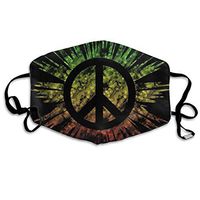 Rasta Tie Dye Peace Sig Dust Mask,Washable and Reusable Cleaning Gardening Outdoor Activities Warm Windproof Mask