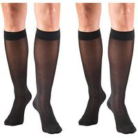 Truform Compression 20-30 mmHg Sheer Knee High Stockings Black, Small, 2 Count