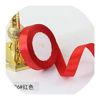 22Meters/Roll 20mm Satin Ribbons Christmas Halloween Wedding Decoration Gift Wrapping Silk Ribbons DIY Handmade Craft Supplies,Red