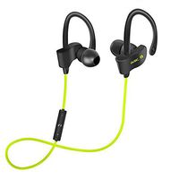 56S - Bluetooth Headphones Runner Headset Sport Earphones with Mic and Lifetime Sweatproof Guarantee - Wireless Earbuds for Running, Blackout (Yellow)