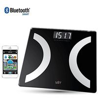 WiTscale S220 Body Fat Bluetooth Smart High Precision Digital Bathroom Scale with Large Backlit Display and Step-On Technology for iPhone6 with seamless data exporting to Apple HealthKit by WiT