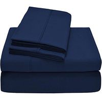 Twin XL Sheet Set, Twin Extra Long, 3-Piece Ultra-Soft Premium Bed Sheets/Navy Blue