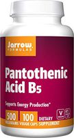 Jarrow Formulas Pantothenic Acid B5, Supports Energy Production, 500 mg, 100 Veggie Capsules