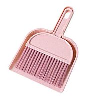 Kukakoo Household Hand Tool，Handware Tool,2Pcs Desktop Sweep Cleaning Dust Brush Broom Dustpan Table Corner Besom Cleaner Pink 2pcs
