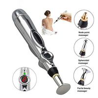 Electric Meridians Acupuncture Pen for Relief Pain Full Body Massage with 3 Massage Heads Meridian 9 Energy Pen