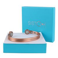 SISTO-X Super Strong Copper Tork Design Magnetic Bangle by Sisto-X® Bracelet 6 Magnets Health Natural Medium (160-190Mm)
