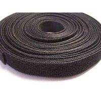 Hook and Loop Cable Wrap, BLACK (3/8" Width, 25 YARD Long)
