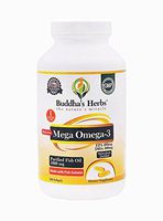 Purified Fish Oil 1000 mg BURPLESS- 200 Softgels - Omega 3 w/DHA - Made with Fish Gelatin - Immunity Support