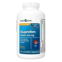 Basic Care Ibuprofen Tablets 200 mg, Pain Reliever/Fever Reducer (NSAID), 500 Count