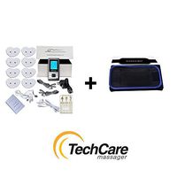 Lifetime Warranty TechCare SE A-B Dual Tens Massager Unit Electric Complete Set + Fat Burner Belt for Pain Relief Therapy for Back Neck Pain, Tendonitis, Sciatica, Arthritis Treatment