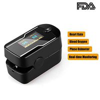 Oxygen Saturation Monitor, Finger Pulse Oximeter with Heart Rate Blood Pressure Monitor for Sports, Home, Adults and Kids (Lanyard)