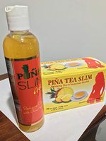 Kit Piña Slim Reducing Gel with Pineapple 8 oz & Piña Drinking Tea Slim (Aceelerate Calories Burning) Dietary Supplement.