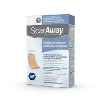 ScarAway Professional Grade Silicone Scar Treatment Sheets-8 Multi-Use Soft Fabric Backed Sheets, 1.5 X 3-Inch