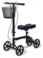 Walker, Foldable Knee Walker Scooter Turning Brake Basket