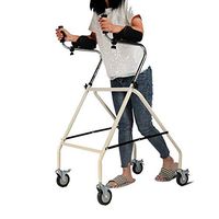 XRX Adjustable Rollator Walkers for Seniors with Armrests Pad Folding Slides Rolling Standard Walker with 4in Wheels and Storage Bag for Disabled and Elderly