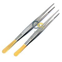 G.S 2 O.R Grade DEBAKEY Artery ATRAUMATIC Tissue Vascular Forceps 7 INCH and 8 INCH with Gold Handle