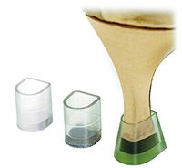 Package of 5 Pairs of Heel Protectors for Flare heels Suede Leather Base