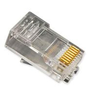 ICC Mod Tel Plugs Oval Solid 8P8C (ICC-ICMP8P8SRD)