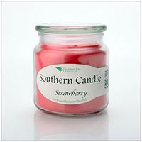 Strawberry 16 oz Decorator Jar Natural Soy Wax Candle