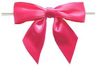 BAYWIND LTD;3" Twist Tie Bows- 100pc (Shocking Pink)