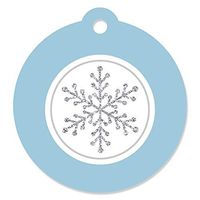 Big Dot of Happiness Winter Wonderland - Snowflake Holiday Party and Winter Wedding Favor Gift Tags (Set of 20)