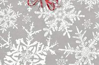 Silver Snowflake Wrapping Paper, 24" x 20 FT ROLL - Elegant Silver and White Snowflakes