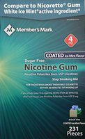 Member's Mark 4mg Nicotine Gum, Coated Ice Mint (231 ct.) AS