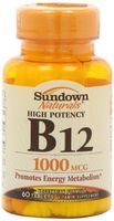 Sundown Naturals High Potency, Vitamin B-12 1000 mcg, 60 tablets by Sundown Naturals
