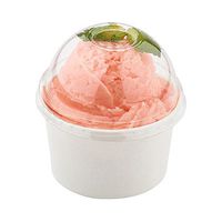 200-CT Disposable Clear Dome Lid for 3-OZ Coppetta Small Hot and Cold To Go Cups: Perfect for Cafes - Eco-Friendly Recyclable Plastic Ice Cream Cup Lid - Restaurantware