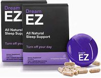 Dream EZ Natural Sleep Aid with 100% Valerian Root and Lemon Balm | Non-Habit Forming | Stress, Anxiety, Insomnia Relief Supplement | Immune Support + Chamomile, Melatonin, L-Tryptophan (36)