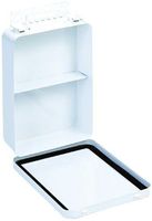 Durham 505-43 White Metal 16 Unit Vertical Empty First Aid Kit Box, 6-5/16" Width x 9-1/16" Height x 2-3/8" Depth