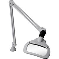 Luxo 18845LG 3.5 Diopter LED Magnifier w/Edge Clamp, 45¡± Reach, Light Gray