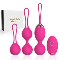 Kegel Balls-Kegel Exercise Weights Ben Wa Balls for Women & Silicone Wireless Remote Control Massager Rechargeable Kegel Balls for Tightening & Pelvic Floor Exercises 3 Balls Trainning Kit