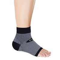 Patented Plantar Compression Sleeve for Plantar Fasciitis, Swelling and Foot/Arch Pain Relief (Single Sleeve, Black, L/XL)