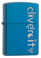 Zippo Diversity Sapphire High Polish Pocket Lighter